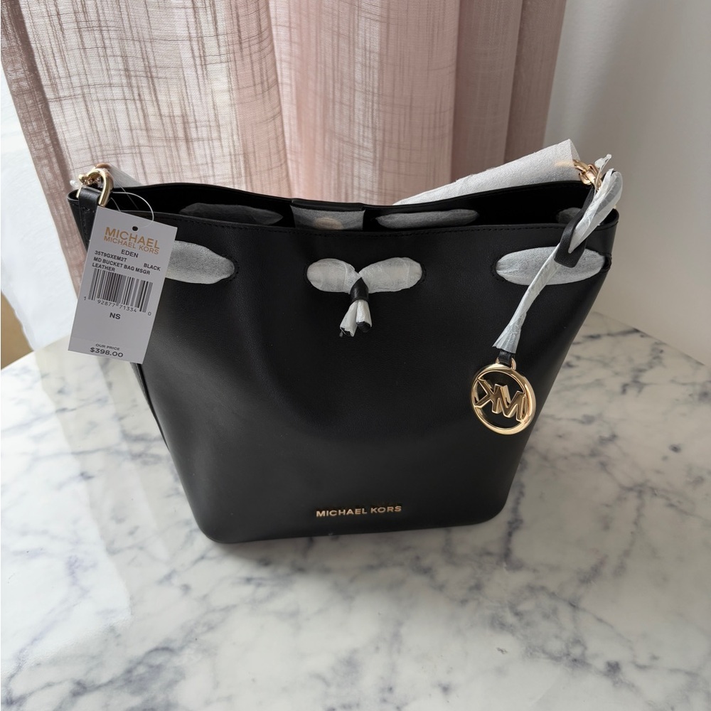 Michael Kors Eden Black Bucket Bag